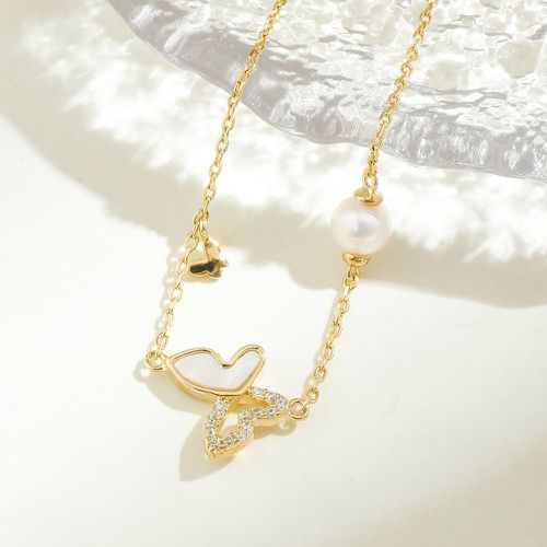 Bracelet fausse perle & à strass à détail papillon - SHEIN - Modalova