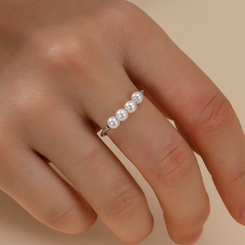 Bague ouverte à fausse perle - SHEIN - Modalova