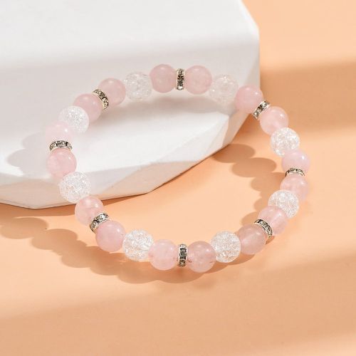 Bracelet perlé avec strass à cristal naturel - SHEIN - Modalova