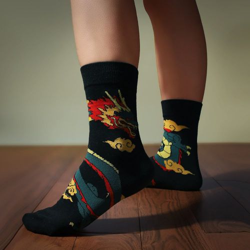 Chaussettes à motif dragon chinois - SHEIN - Modalova