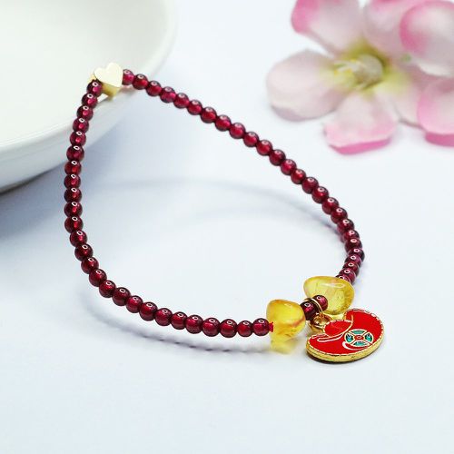 Bracelet perlé chinois doré lingot design - SHEIN - Modalova