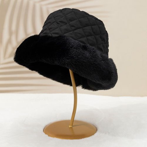 Chapeau matelassé contrastant en tissu duveteux - SHEIN - Modalova