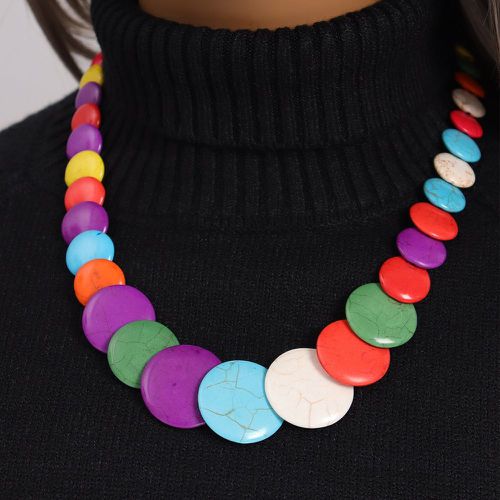 Collier de couleur aléatoire à perle à pierre - SHEIN - Modalova