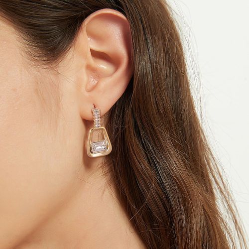 Boucles d'oreilles à strass & à détail géométrique - SHEIN - Modalova