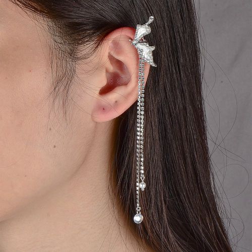 Clips d'oreilles à strass à détail papillon - SHEIN - Modalova