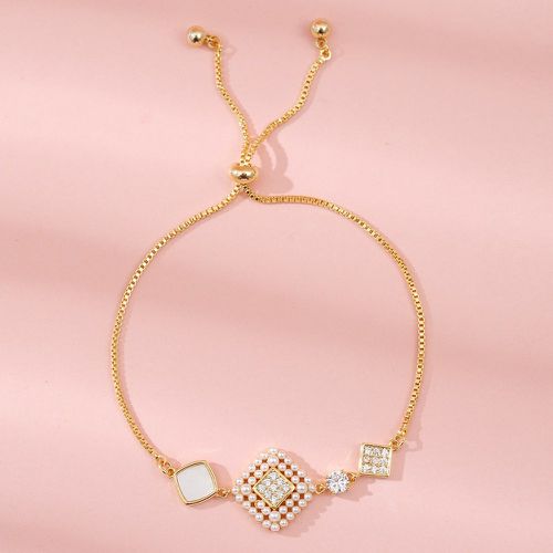 Bracelet carré & avec strass - SHEIN - Modalova