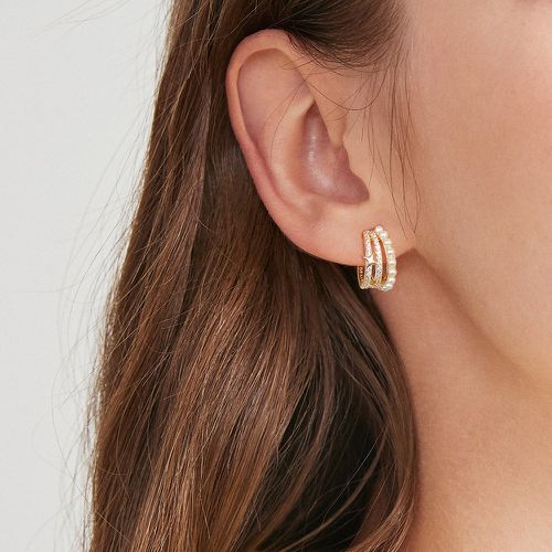 Boucles d'oreilles à strass et fausses perles - SHEIN - Modalova