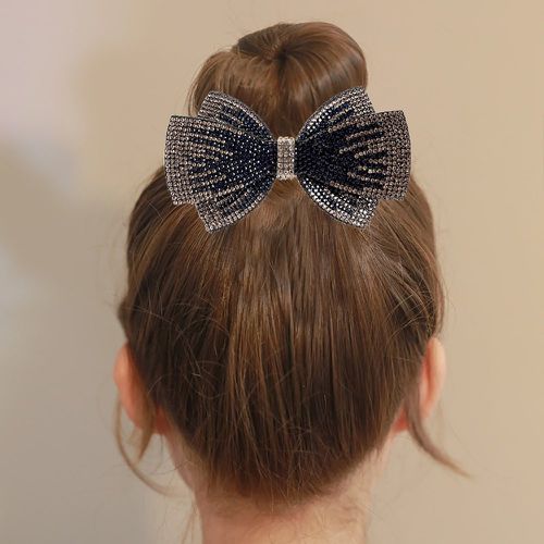 Pince à cheveux française à strass à nœud papillon - SHEIN - Modalova