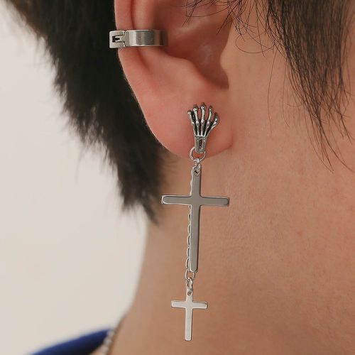 Pièce Pendant d'oreille design croix & 1 pièce Clip d'oreille - SHEIN - Modalova