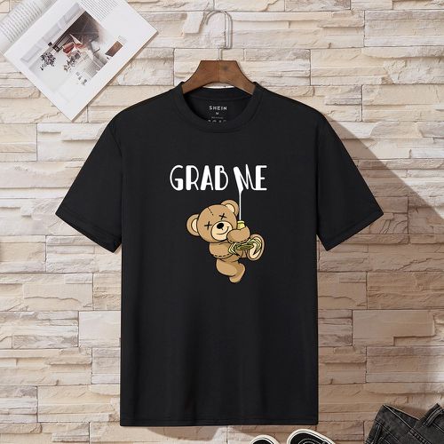 Poupée ours et graphique de slogan T-shirt - SHEIN - Modalova