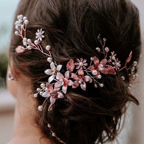 Bandeau pour cheveux fleur & à fausse perle de mariée - SHEIN - Modalova