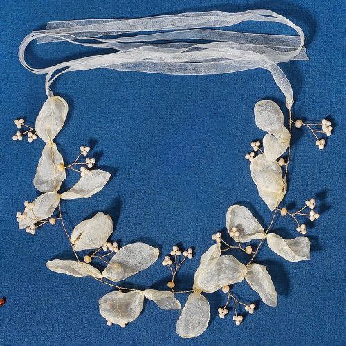 Bandeau pour cheveux perle & à détail pétales de mariée - SHEIN - Modalova
