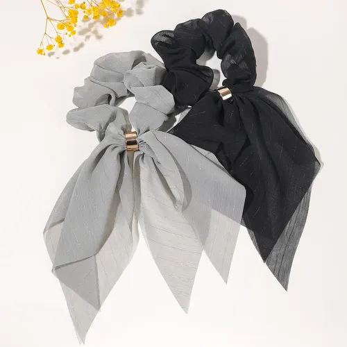Pièces Élastique avec foulard pour cheveux à rayures - SHEIN - Modalova