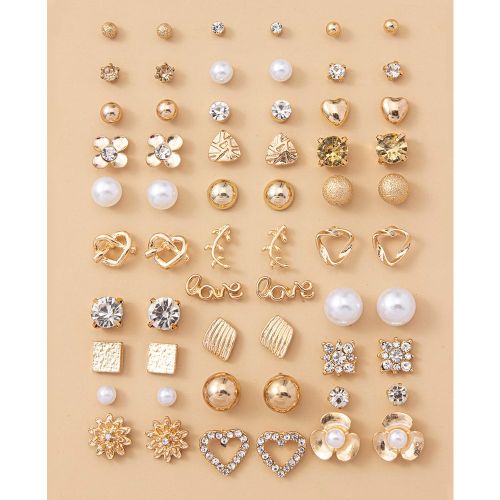 Paires Clous d'oreilles avec strass - SHEIN - Modalova