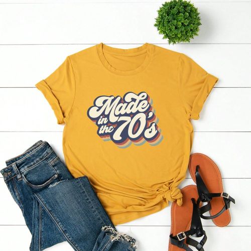 T-shirt graphique avec slogan "Plus" made in the 70's, Top graphique d'étés - SHEIN - Modalova