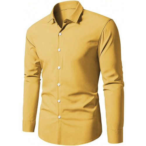 Chemise boutonnée unie, pour l'automne - SHEIN - Modalova
