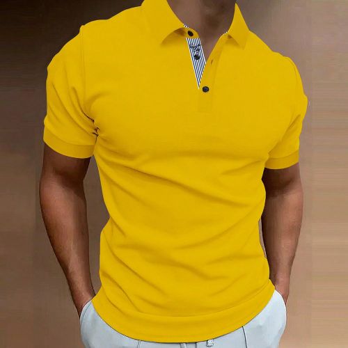 Chemise Polo À Manches Courtes Et À Demi-bouton Décontractée En Été - SHEIN - Modalova