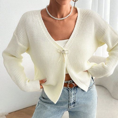 Cardigan avec nœud, tricots - SHEIN - Modalova