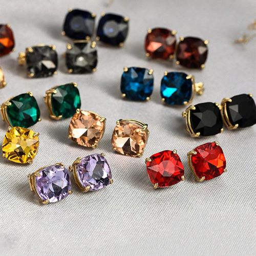 Clous D'oreilles Avec Strass - SHEIN - Modalova