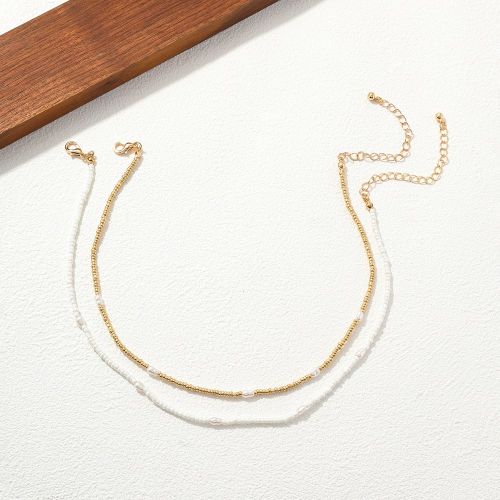 Ensemble De Collier Ras Du Cou À Perles Fausses À La Mode Et Minimalistes, 2 Pièces / Ensemble - SHEIN - Modalova