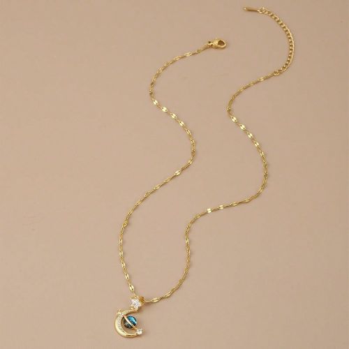 Pièce Collier en acier inoxydables avec ciel étoilé, papillon et lune entièrement ornés de strass, un accessoire de mode - SHEIN - Modalova