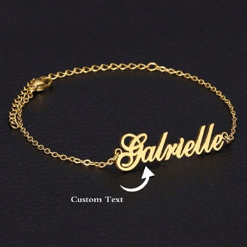 Bracelets personnalisés avec noms, chaîne en acier inoxydable, bijoux de mode personnalisés. Meilleur cadeau, argent, , style élégant, mode autom - SHEIN - Modalova