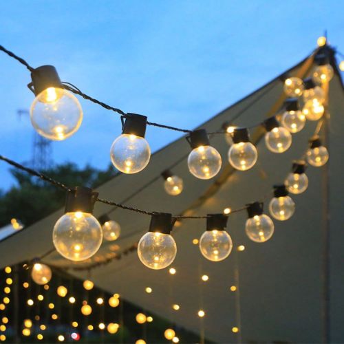 Une guirlande de boules en plastique transparent LED G50 convient pour le camping, les pique-niques, la décoration de tente, de mariage et crée une - SHEIN - Modalova