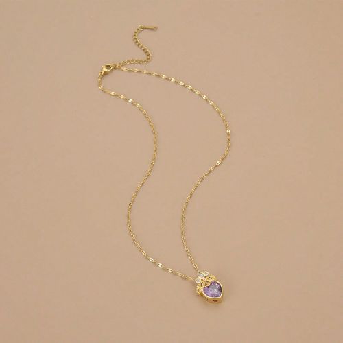 Pièce Collier en acier inoxydable en forme de cœur orné pour les s, cadeau magnifique pour les festivals de la Saint-Valentin, Mère, Fête des mè - SHEIN - Modalova