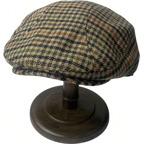 Casquette plate à pied-de-poules et femmes, béret en laine vintage, chapeau décontracté pour femmes pour l'extérieur - SHEIN - Modalova