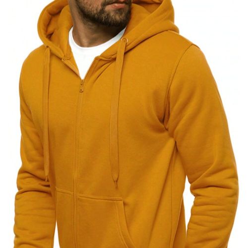 Sweat-shirt-shirt décontracté à capuche, fermeture éclair et cordon de serrage, couleur unie, manches longuess - SHEIN - Modalova