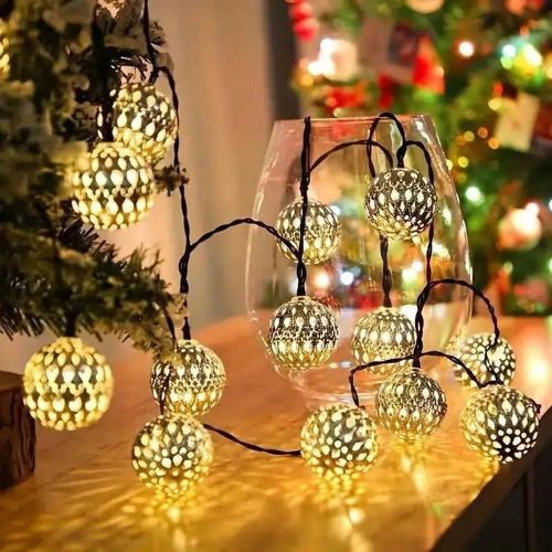 Pièce 20/30/50 LED 5/6,5/7m Marocain boule solaire lumière de jardin pour camping cour villa balcon décoration jardin place lumières de Noël extà - SHEIN - Modalova