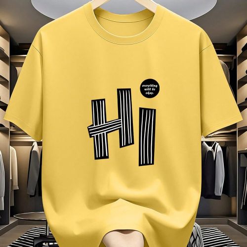 T-shirt décontracté à manches courtes avec imprimé lettrages, été - SHEIN - Modalova