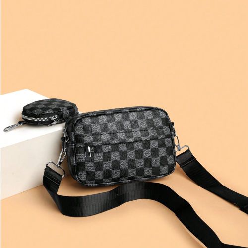 Sac à bandoulière diagonals, deux pièces mini, sac à bandoulière petit, portefeuille zero, sac bananes, sac à bandoulière, sac carré mini avec - SHEIN - Modalova