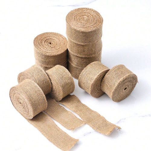 M Ruban en lin de jute Toile de jute DIY Emballage cadeau Nappe en jute Cadeaux faits main Décoration de mariage et de fête, Accessoires de costume - SHEIN - Modalova