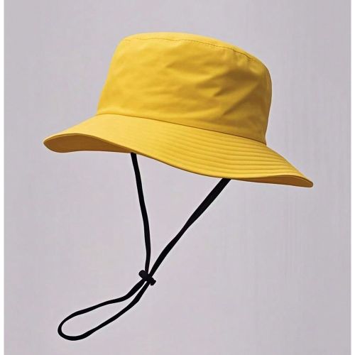 Pièce Chapeau seau unisexe de couleur unie avec cordon de serrage, chapeau de soleil léger de mode pour les sports de plein air, les voyages et les - SHEIN - Modalova