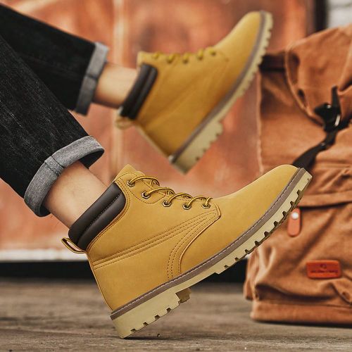Bottes jauness, chaussures de travail style britannique haute-top, bottes de mode décontracté, port quotidien - SHEIN - Modalova