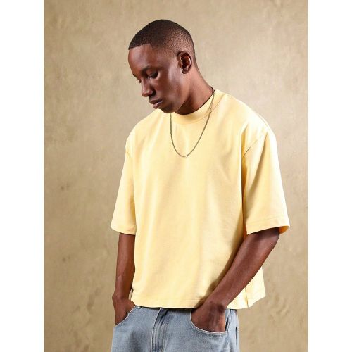T-shirt basique, coton épais, coupe ample et essentielle. Style décontracté pour l'été, vêtement de rue décontracté, manches courtes pour un c - SHEIN - Modalova