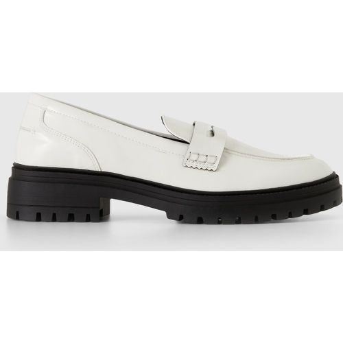 Benetton, Mocassins En Tissu Enduit Satiné, taille 39, Crème - United Colors of Benetton - Modalova