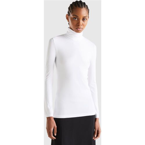 Benetton, Pull Col Montant Stretch, taille OS, Blanc - United Colors of Benetton - Modalova
