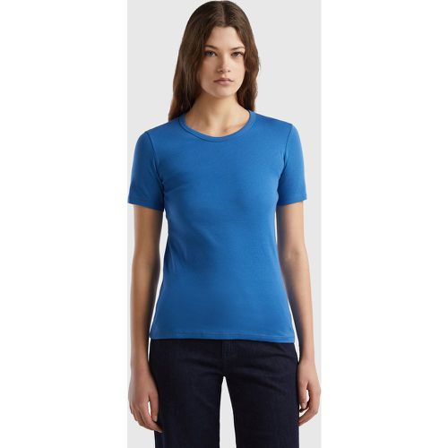 Benetton, T-shirt En Coton Longues Fibres, taille M, Bleu - United Colors of Benetton - Modalova