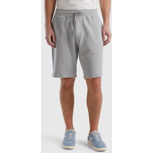 Benetton, Bermuda En Molleton De 100 % Coton, taille XL, Gris Clair - United Colors of Benetton - Modalova