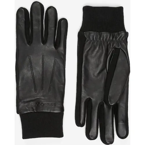 Gants homme en cuir marron, Jack (cuir de chèvre) - Gants homme en cuir  marron avec ceinture, doublure en laine 100% et fonction écran tactile