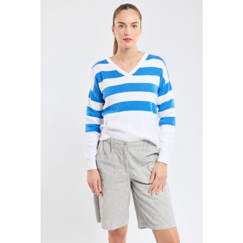 Pull rayé col V - coton - ARMOR LUX FR - Modalova