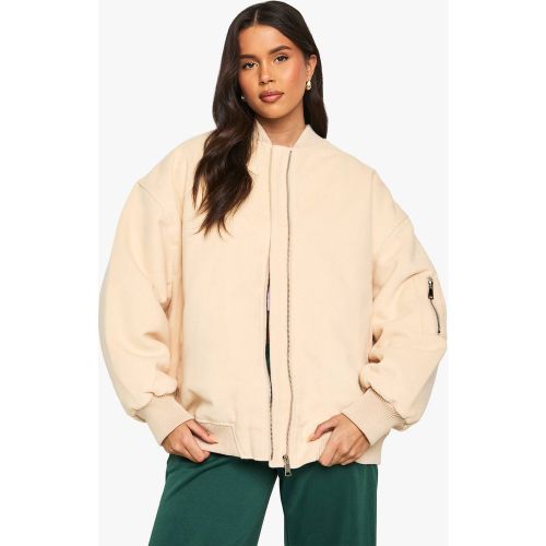 Bomber Oversize Effet Laine - 8 - boohoo - Modalova