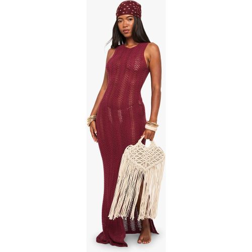 Robe De Plage En Crochet Avec Dos Échancré - S - boohoo - Modalova