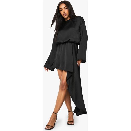 Robe Mini À Col Bateau Avec Effet Blouson Drapé - 36 - boohoo - Modalova