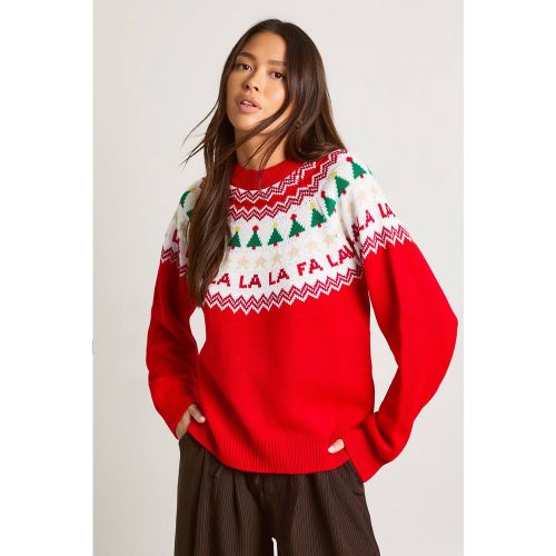 Fa La La Pull-Over De Noël - S - boohoo - Modalova