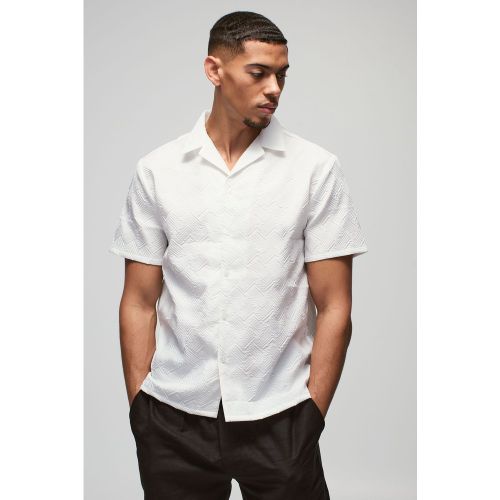 Chemise à motif géométrique - XS - Boohooman - Modalova