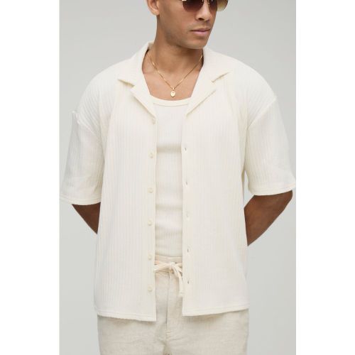 Chemise oversize côtelée texturée - S - Boohooman - Modalova