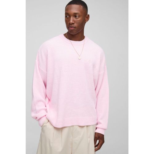 Pull oversize côtelé - MAN - S - Boohooman - Modalova